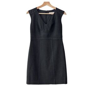 Ann Taylor LOFT Empire Waist Sheath Dress - Charcoal Gray Size 0P